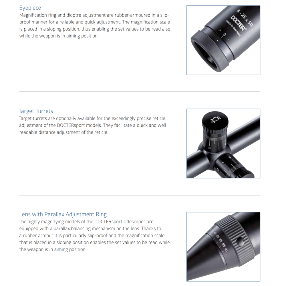 DOCTERsport Precision Rifle Scopes – www.GunGear.ca